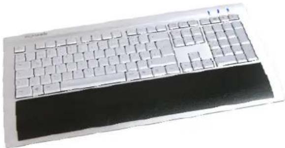 KeySonic ACK5600 ALU+ - Repose poignet avec revêtement en similicuir - 2