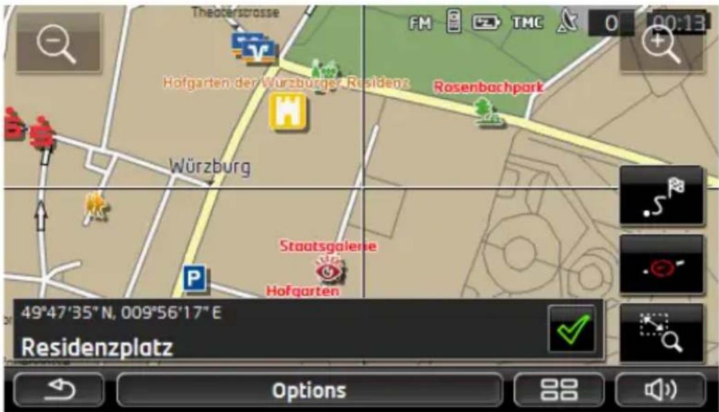 NAVIGON Volkswagen maps + more - Carte au mode Rechercher destination - 1