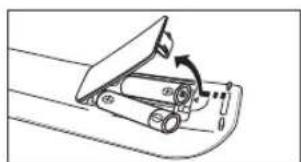 REMINGTON LE22B450C4W - Batterijen in de afstandsbediening plaatsen - 1