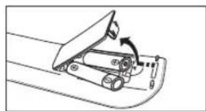 REMINGTON LE22B450C4W - Installing Batteries in the Remote Control - 1