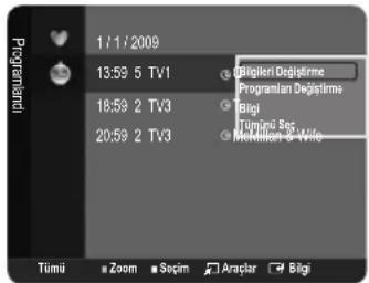 REMINGTON LE22B450C4W - Kanal Listesi Seçenek Menüsu (Programlandi menüände) - 1