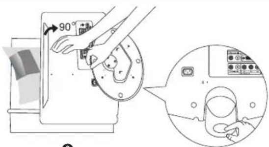 REMINGTON LE22B450C4W - Come regolare il piedistallo (solo modello da 19 pollici) - 2