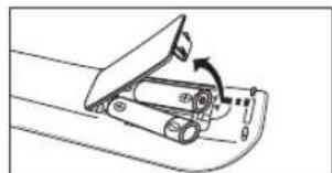 REMINGTON LE22B450C4W - Vstavljanje baterij v daljinski upravljalnik - 1