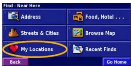 GARMIN StreetPilot 2720 - Finding Saved Locations - 1