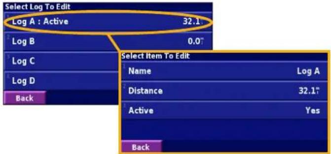 GARMIN StreetPilot 2720 - Utilisation des journaux de kilométrage - 1