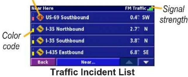 GARMIN StreetPilot 2720 - Viewing Traffic Incidents - 1