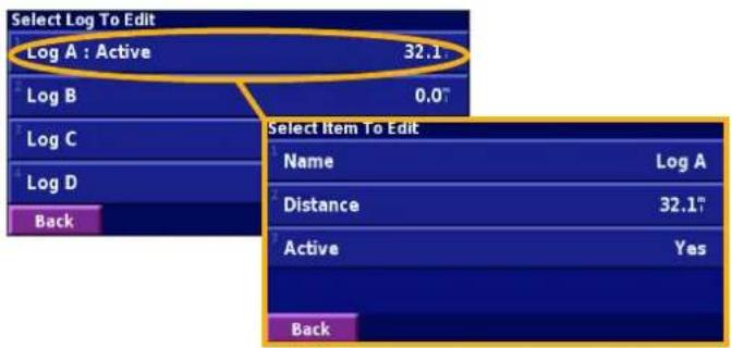 GARMIN StreetPilot 2720 - Using the Mileage Logs - 1