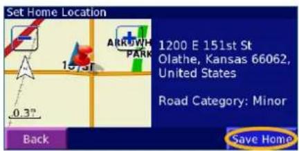 GARMIN StreetPilot 2720 - Setting a Home Location - 3