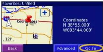 GARMIN StreetPilot 2720 - Entering the Coordinates - 3