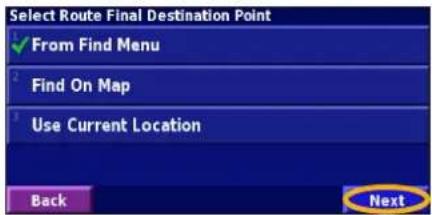 GARMIN StreetPilot 2720 - Creating a New Saved Route - 3