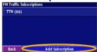 GARMIN StreetPilot 2720 - Adding an FM Traffic SubscriptionFM Traffic Subscription - 4