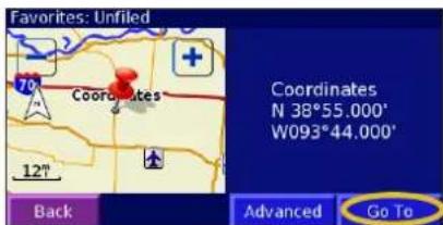 GARMIN StreetPilot 2720 - Browsing the Map for Coordinates - 3
