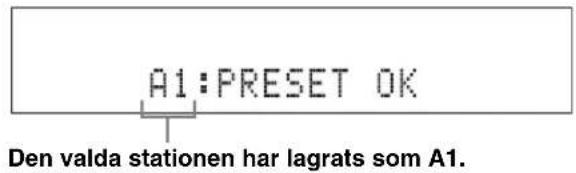 YAMAHA YAS81 - Tryck på MEMORY für att bekräfta Förinställingen. - 1
