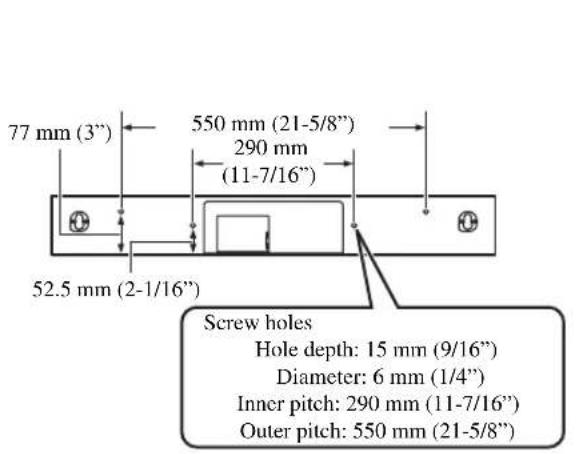 YAMAHA YAS81 - Installing the center system using the screw holes - 1