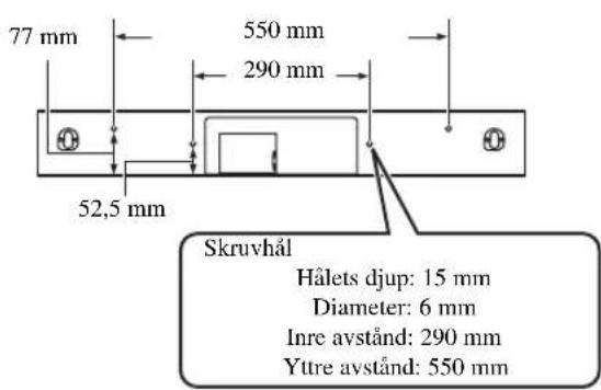 YAMAHA YAS81 - Installera centrumsystemet med skruvhålen - 1