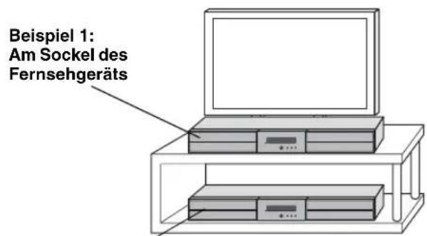 YAMAHA YAS81 - ■ Aufstellen des Center-Systems am Sockel/unterhalb eines Fernsehgeräts - 1