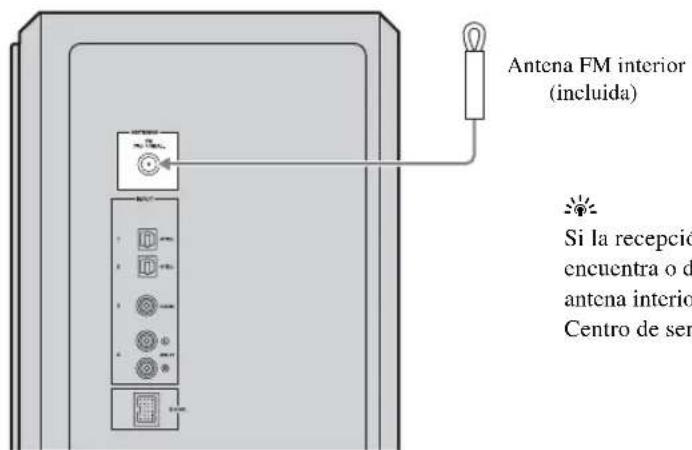 YAMAHA YAS81 - Conexión de la antenna FM interior - 1