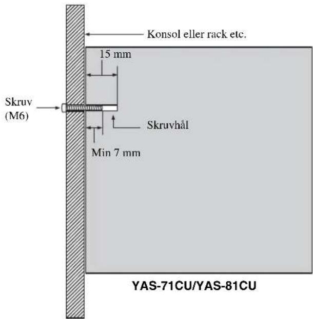 YAMAHA YAS81 - Installera centrumsystemet med skruvhålen - 2