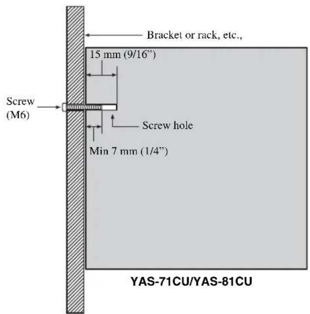 YAMAHA YAS81 - Installing the center system using the screw holes - 2