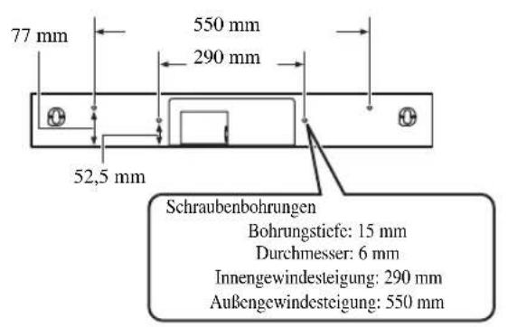 YAMAHA YAS81 - Installieren des Center-Systems mithilfe der Schraubenbohrungen - 1