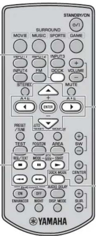 YAMAHA YAS81 - Botones de control de reproduccion - 1