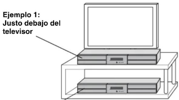YAMAHA YAS81 - Colocacion del systema central justo bajo/en el estante inferior al televator - 1