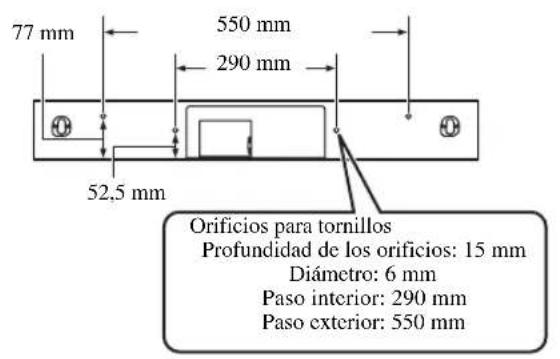 YAMAHA YAS81 - Instalación del sistema central utilizing los orificios para tornillos - 1
