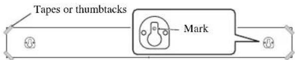 YAMAHA YAS81 - Installing the center system using the keyholes - 1