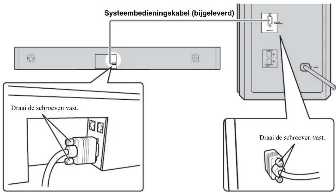 YAMAHA YAS81 - Het centrale systeem en de subwoofer/systeembediening aansluten - 2