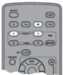 YAMAHA TSX130 - Voorgeprogrammeerde radiozenders kiezen (Afstemmen op voorkeuzegers) - 1