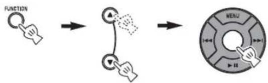 YAMAHA TSX130 - Select LIST DISP from the FUNCTION menu. - 1