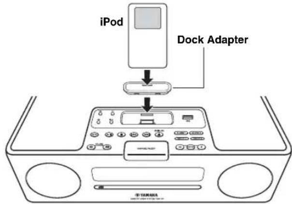 YAMAHA TSX130 - Set your iPod into the iPod dock. - 1