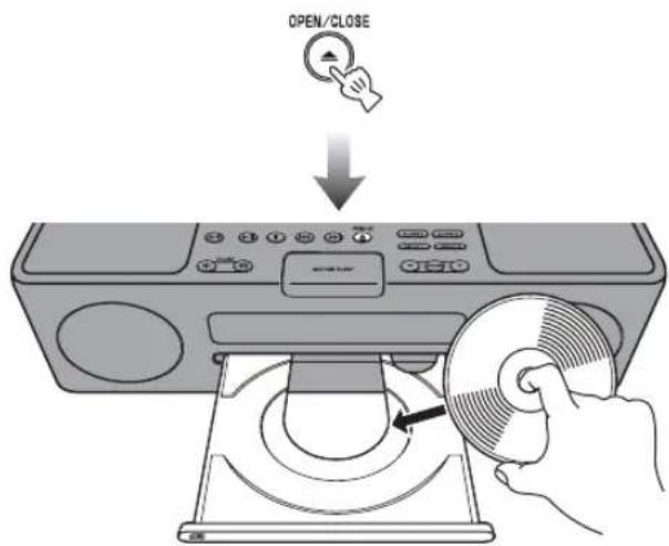 YAMAHA TSX130 - Open the disc tray and insert your disc. - 1