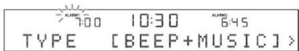 YAMAHA TSX130 - 3BbI6epnte n yctaHOBNTe 3HaueHnA IYr TYPE  BEEP  SOURCE  VOLUME. - 2