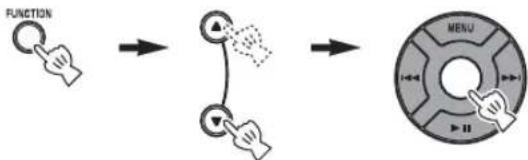 YAMAHA TSX130 - När du tar emot FM valjer du PTY SEEK i FUNCTION-menyn. - 1