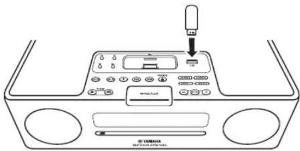 YAMAHA TSX130 - Placez le dispositif USB sur le port USB. - 1