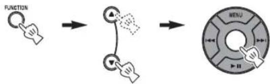 YAMAHA TSX130 - Selecteer PTY SEEK uit het FUNCTION-menu terwijl u FM ontvangt. - 1