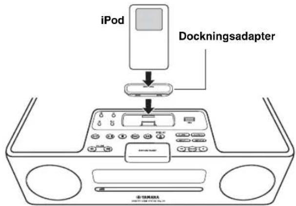 YAMAHA TSX130 - Satt din iPod i iPod-dockan. - 1