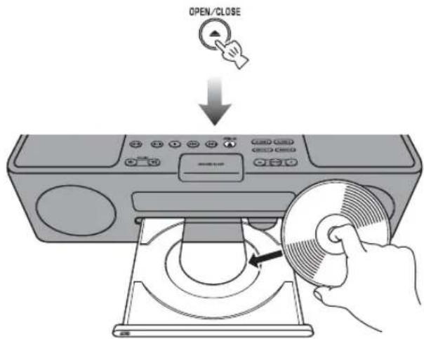 YAMAHA TSX130 - Ouvrez le logement de disque et insérez le disque. - 1