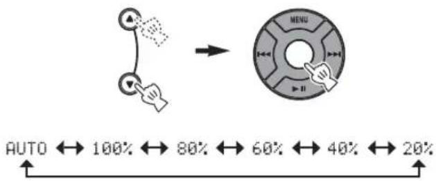 YAMAHA TSX130 - Välj önskad släckningsniva. - 1