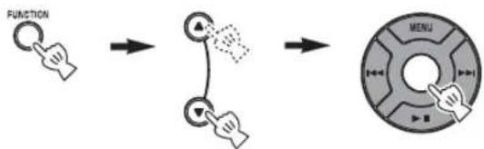 YAMAHA TSX130 - Seccione DIMMER en el menu FUNCTION. - 1