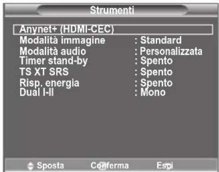 SAMSUNG LE40A4577C1DXXC - Uso della funzione Anynet+ - 1
