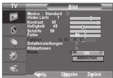 SAMSUNG LE40A4577C1DXXC - Sie können die Einstellungen auf die werkseitig festgelegten Standardbildeinstellungen zurücksetzen. - 1