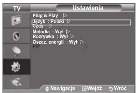 SAMSUNG LE40A4577C1DXXC - Wybieranie jejzyka - 1