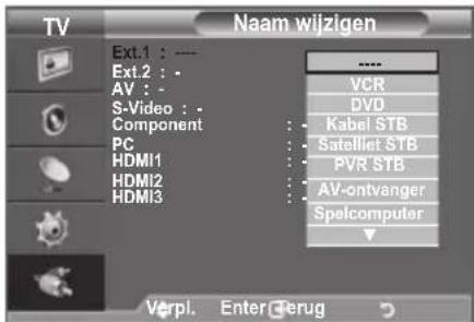 SAMSUNG LE40A4577C1DXXC - De namen van de ingangsbron bewerken - 2