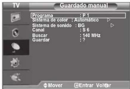 SAMSUNG LE40A4577C1DXXC - Memoración manual de canales - 2