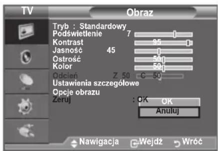 SAMSUNG LE40A4577C1DXXC - Ustawienia obrazu przywrotćic do fabrycznych wartosci domyslnych. - 1