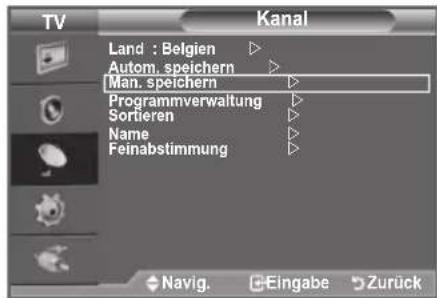 SAMSUNG LE40A4577C1DXXC - Manuelles Speichern von Kanalen - 1