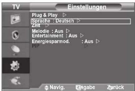 SAMSUNG LE40A4577C1DXXC - Sprache auswahlen - 1