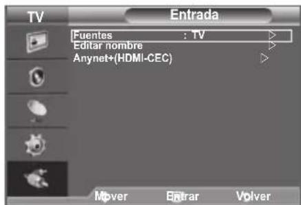 SAMSUNG LE40A4577C1DXXC - Puede elegir entre varias fuentes externas conectadas a las tomas de entrada del teovisor. - 1
